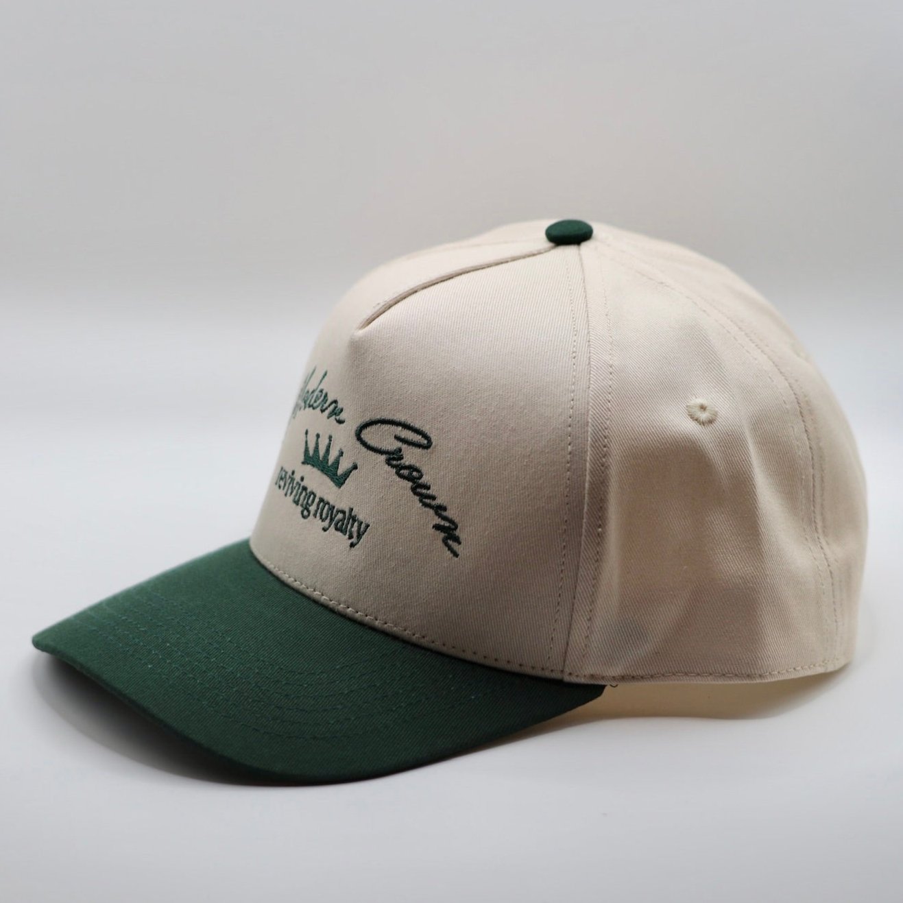 Vol. I Hat | Off-White & Forest Green - Script