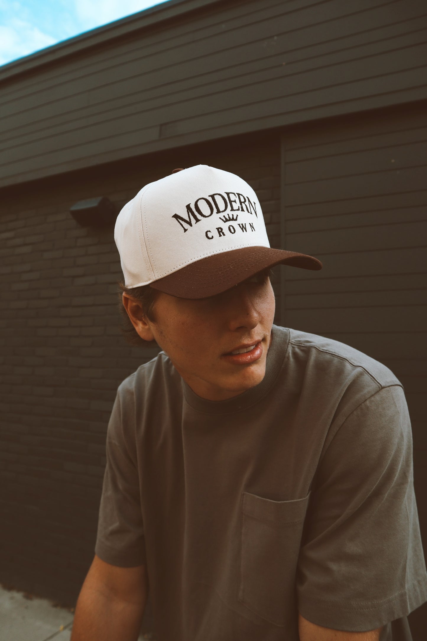 Vol. I Hat | Off-White & Brown - Flagship logo