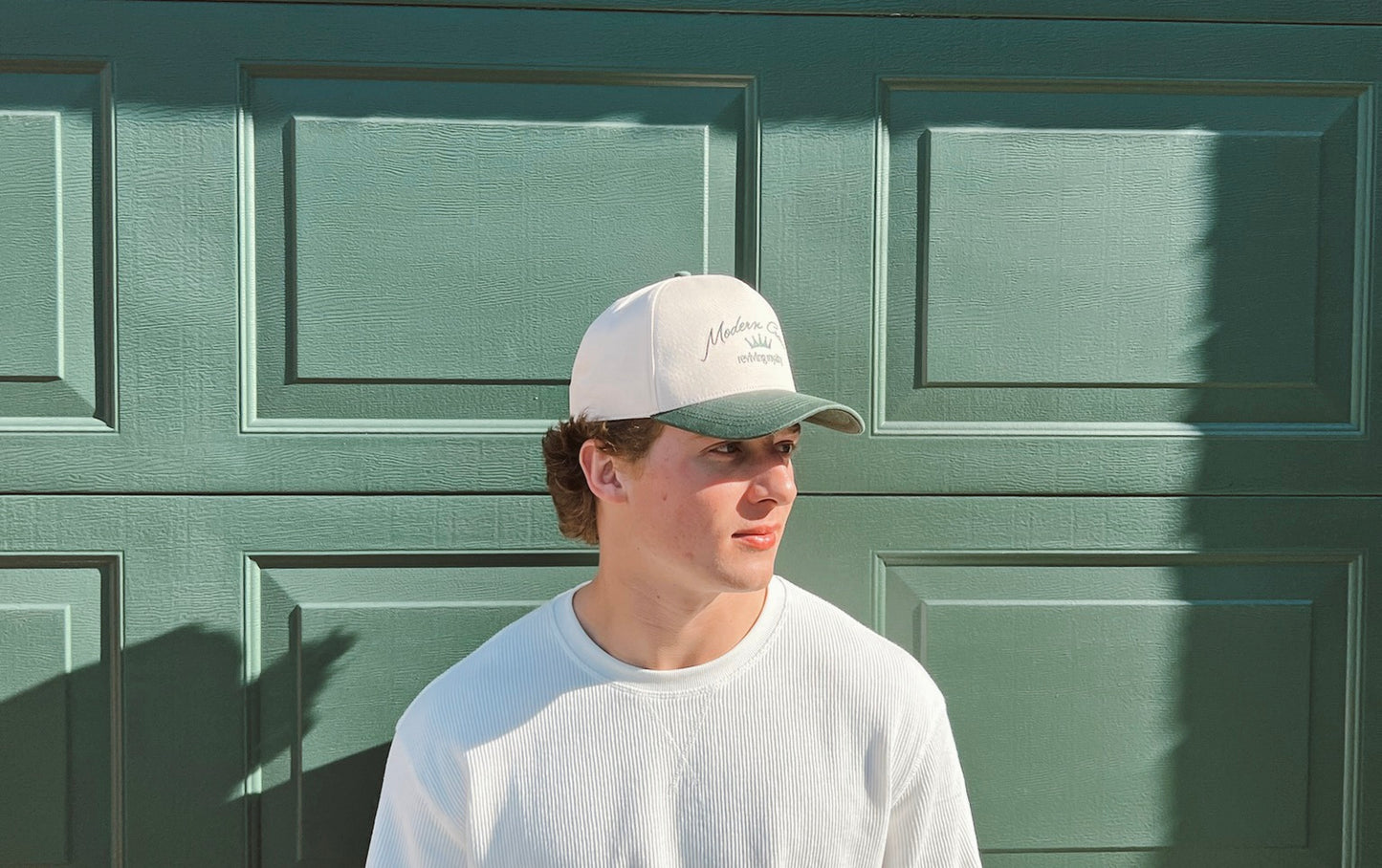 Vol. I Hat | Off-White & Forest Green - Script